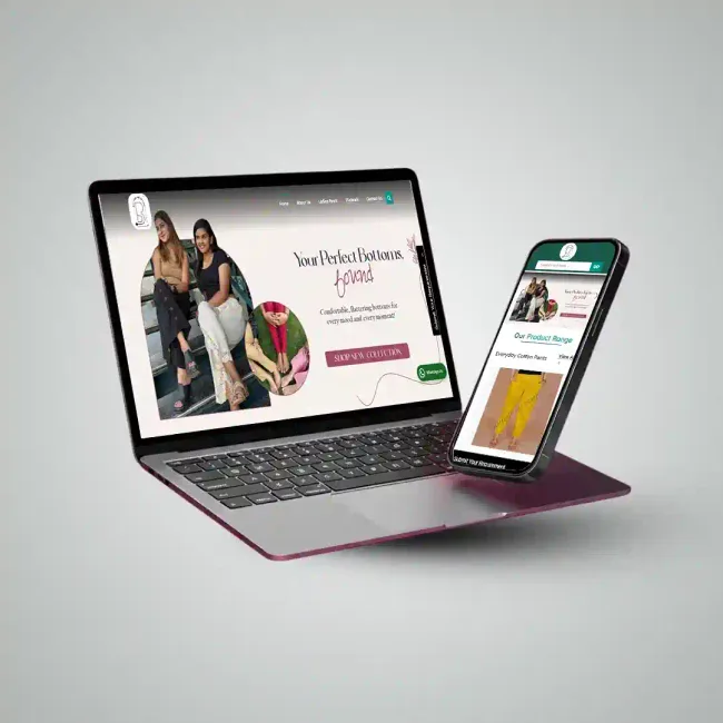 Bottoms & Beyond ecommerce website