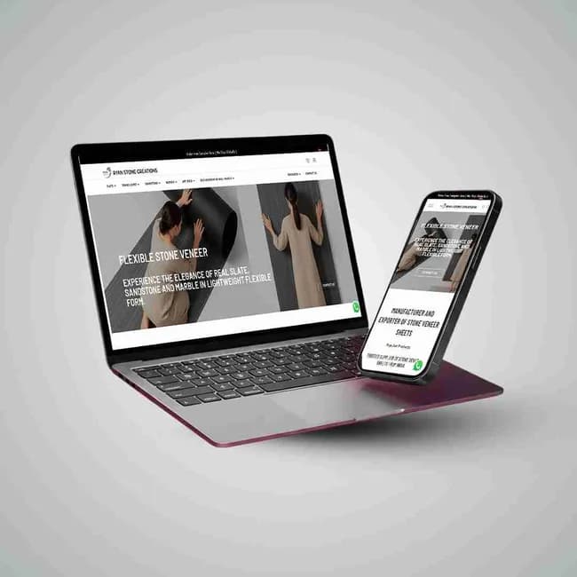 Thin Slate Veneer product showcase website